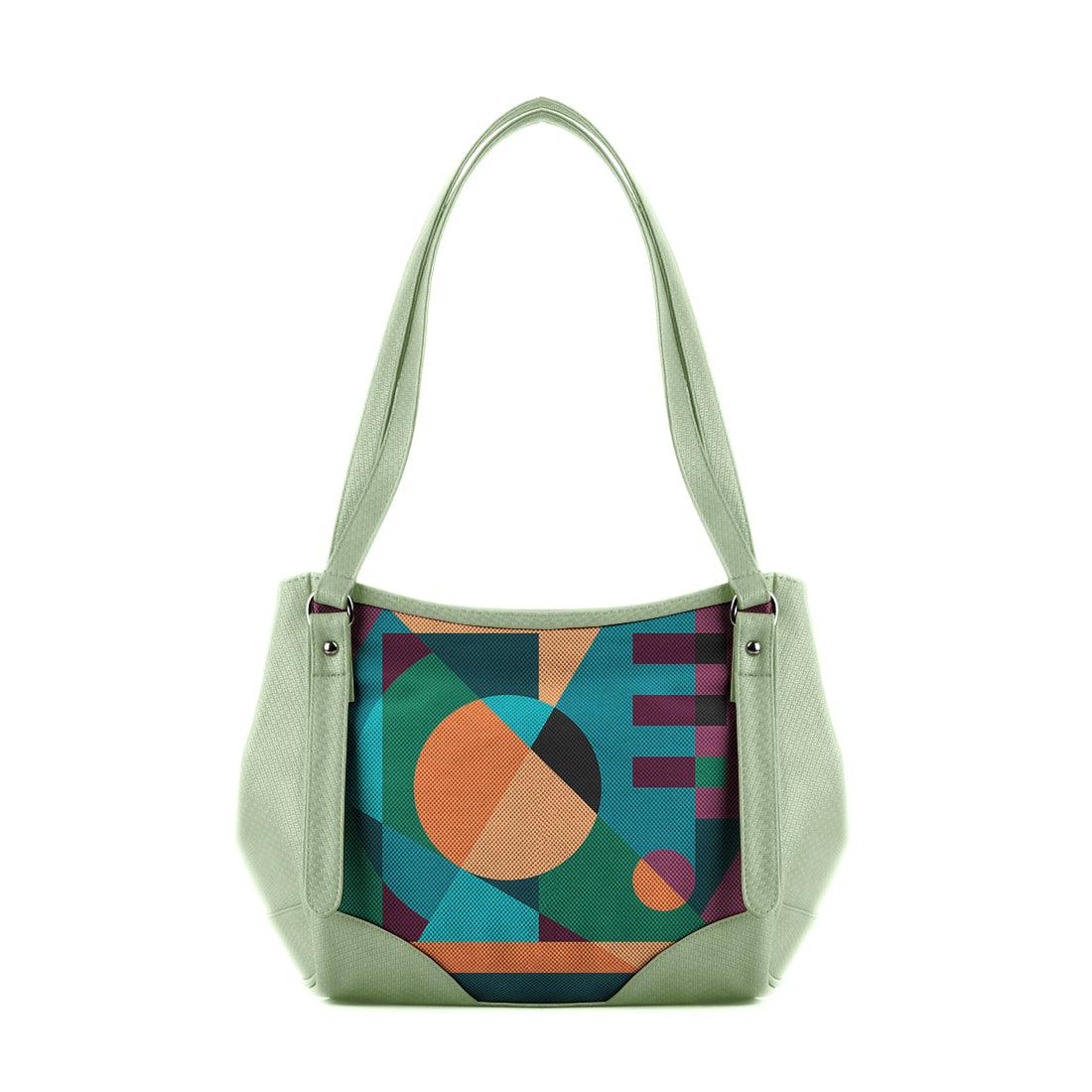 Mint Green Leather Tote Bag Shapes - CANVAEGYPT