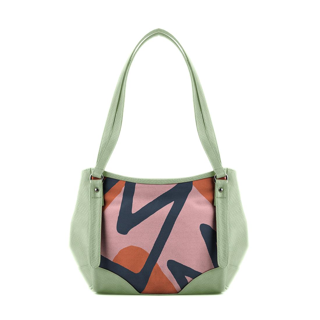 Mint Green Leather Tote Bag Texture - CANVAEGYPT