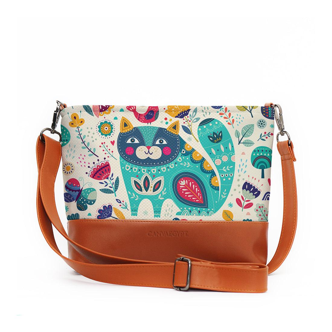 Mixed Crossbody Bags Cat Floral - CANVAEGYPT