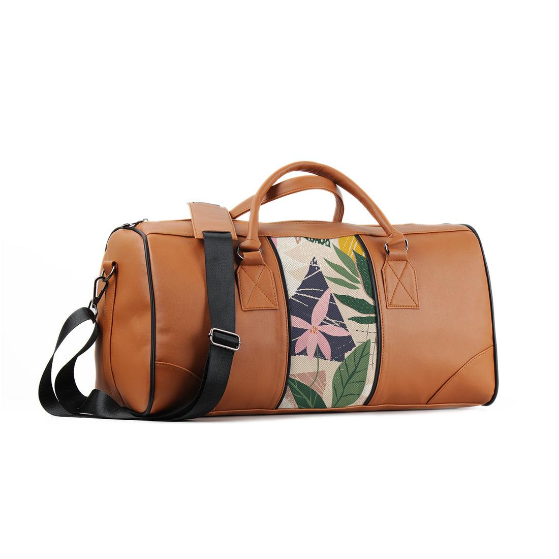 Mixed Duffel Bag Beige Floral - CANVAEGYPT
