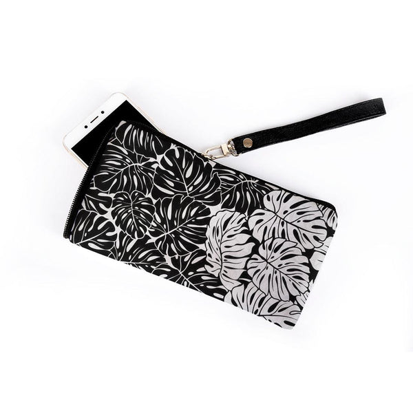 Mobile Case Black And White Leafs - CANVAEGYPT