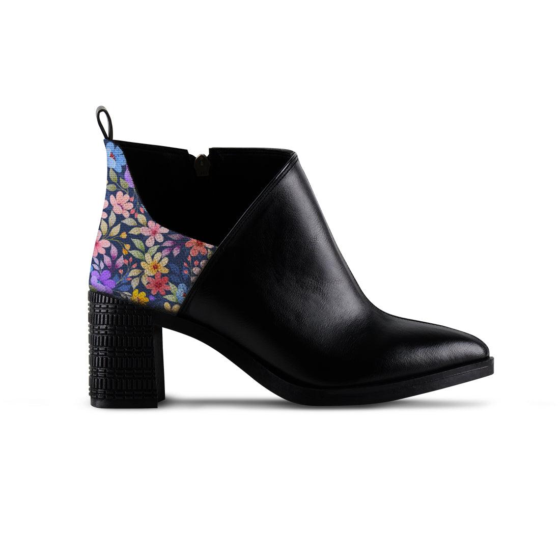 One Side Bootie Purple Floral - CANVAEGYPT