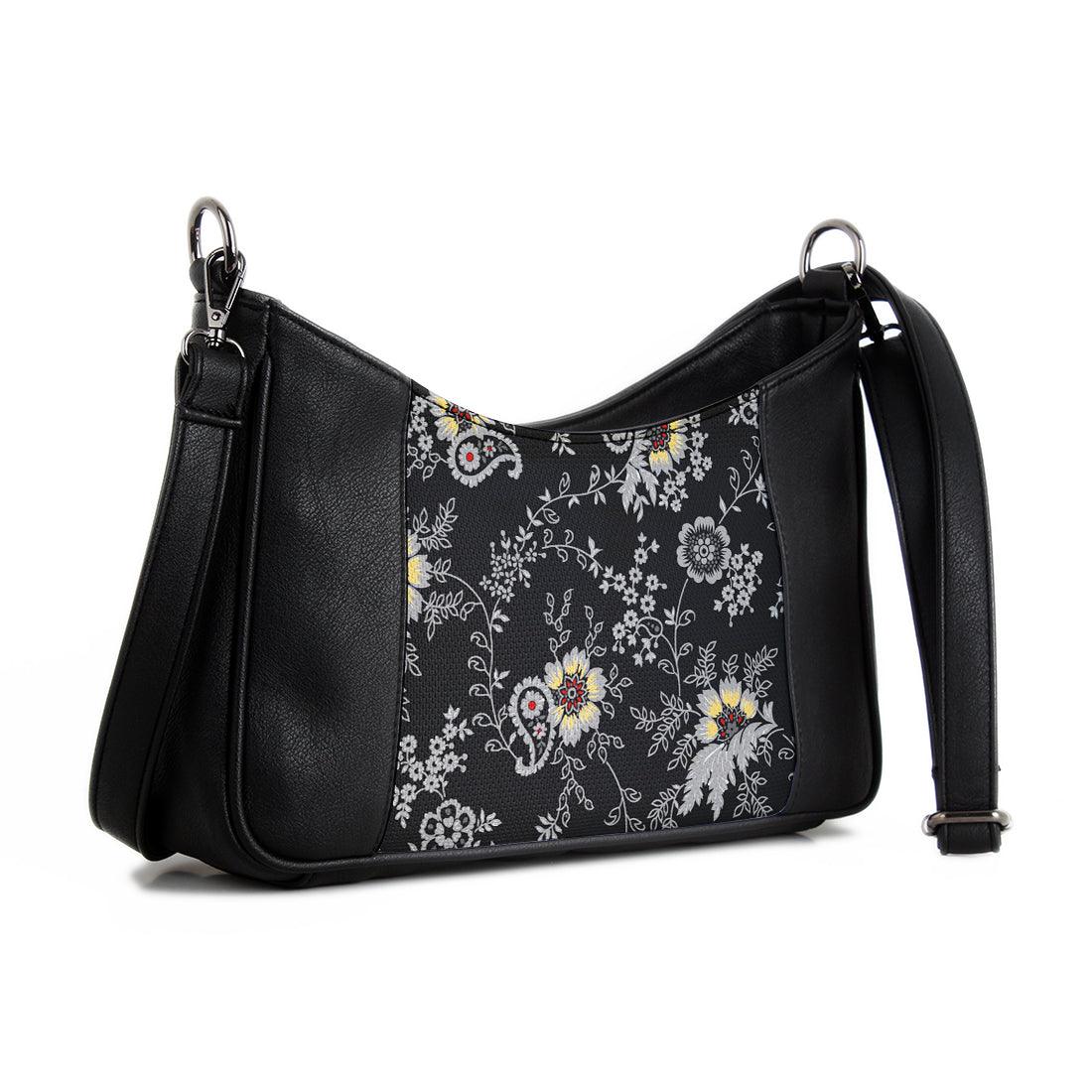 Retro Cross bag Black Roses - CANVAEGYPT