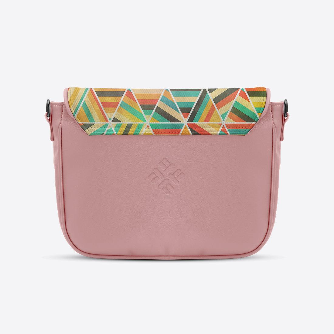 Rose Messenger Crossbody Colorful Triangles - CANVAEGYPT