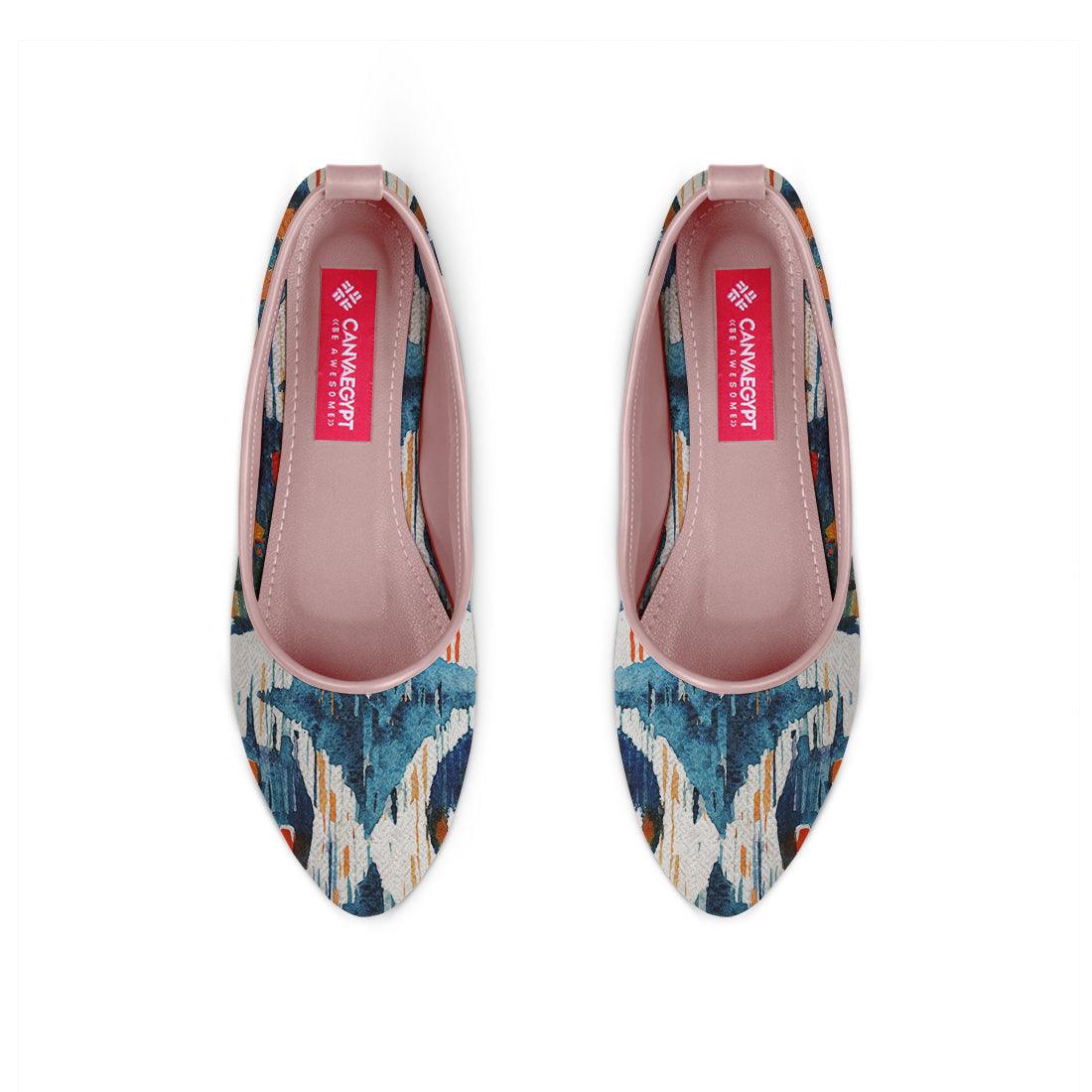 Rose Round Toe Shoe Blue circle - CANVAEGYPT