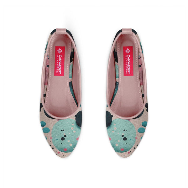 Rose Round Toe Shoe Colorful Circles - CANVAEGYPT