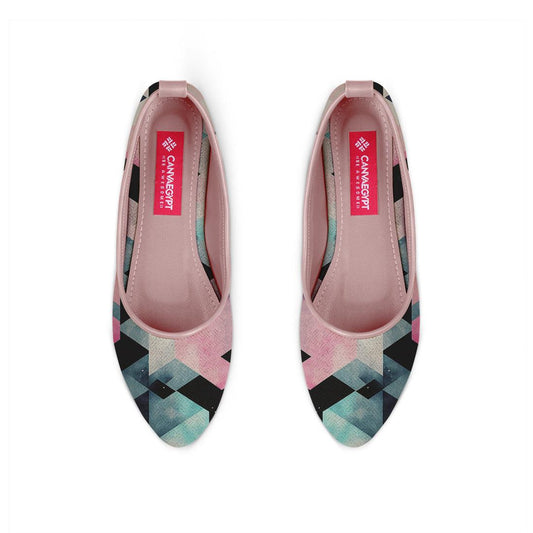 Rose Round Toe Shoe Colorful Patterns - CANVAEGYPT