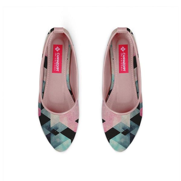 Rose Round Toe Shoe Colorful Patterns - CANVAEGYPT