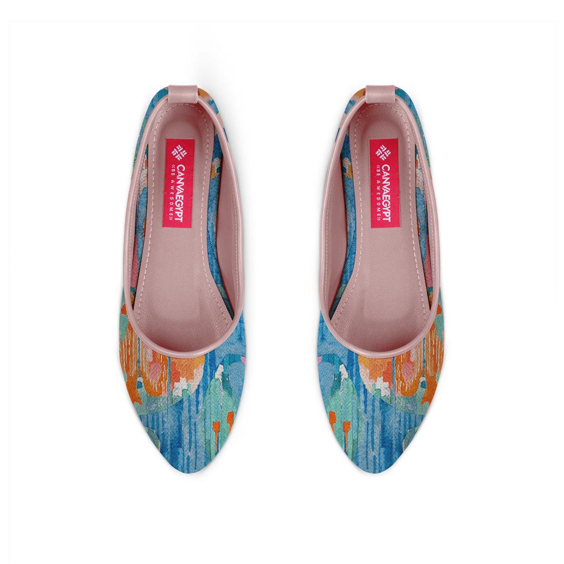 Rose Round Toe Shoe Electric blue - CANVAEGYPT