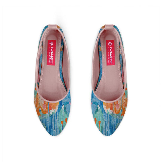 Rose Round Toe Shoe Electric blue - CANVAEGYPT