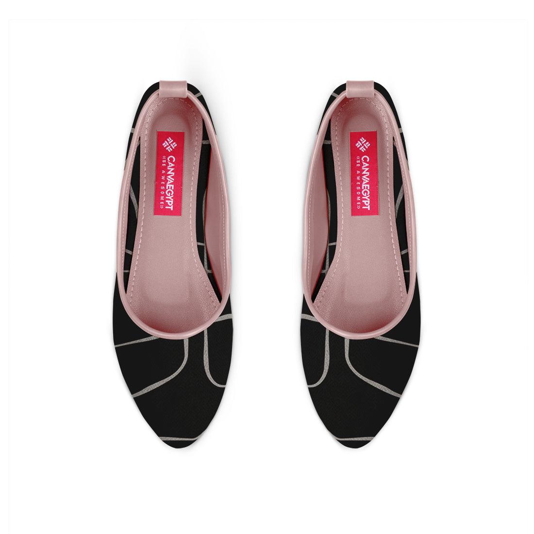 Rose Round Toe Shoe Line in black - CANVAEGYPT