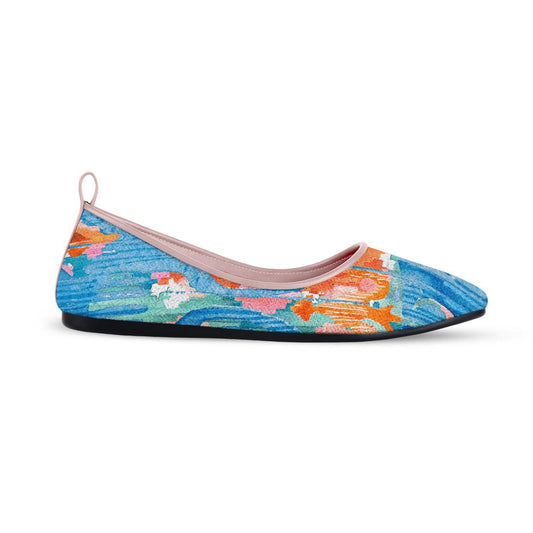 Rose Round Toe Shoe Electric blue - CANVAEGYPT
