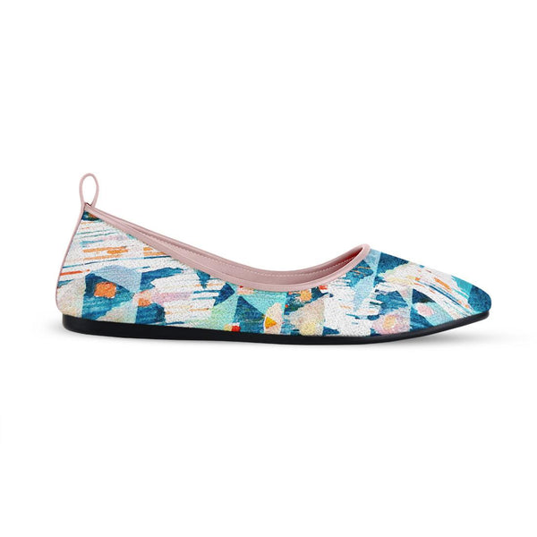 Rose Round Toe Shoe Happy blue