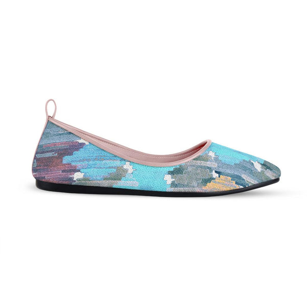Rose Round Toe Shoe Iris