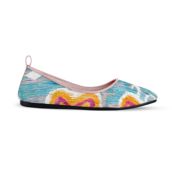 Rose Round Toe Shoe Purple blossom