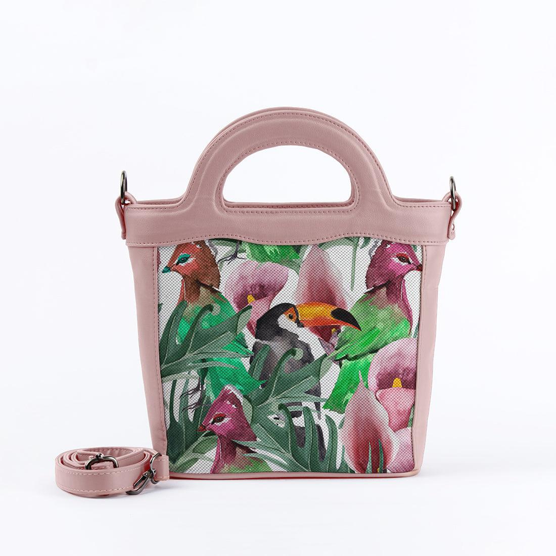 Rose Top Handle Handbag Bird - CANVAEGYPT
