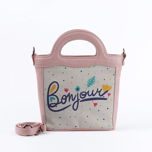 Rose Top Handle Handbag Bonjour - CANVAEGYPT