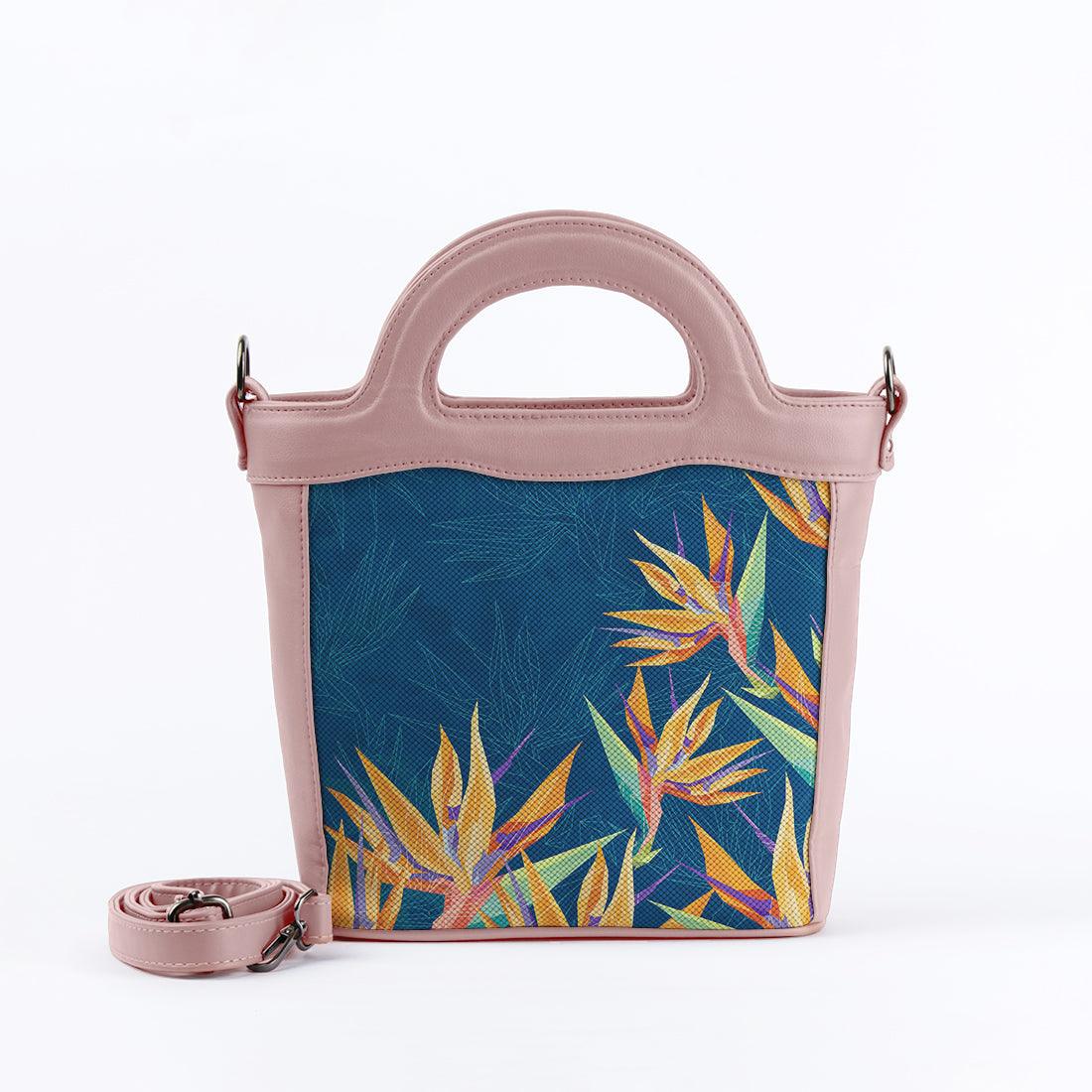 Rose Top Handle Handbag Floral Shades - CANVAEGYPT