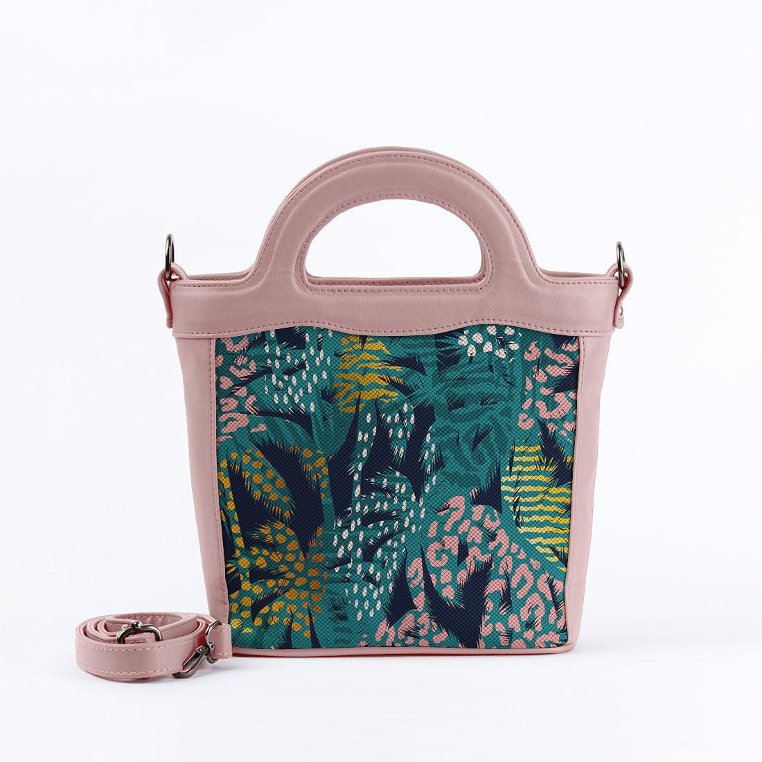 Rose Top Handle Handbag Palm Art - CANVAEGYPT