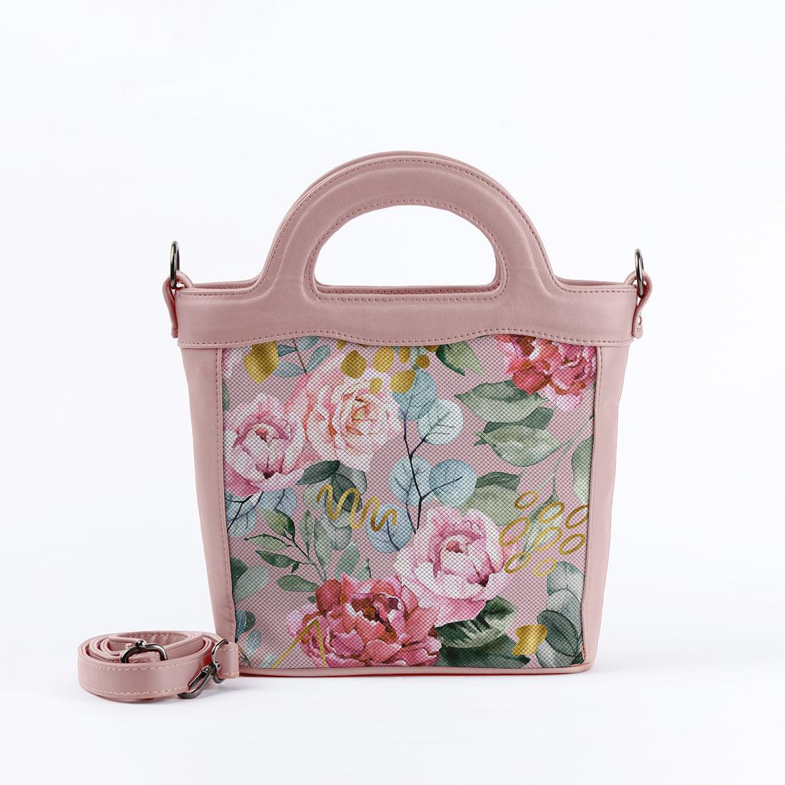 Rose Top Handle Handbag Watercolor gentle - CANVAEGYPT