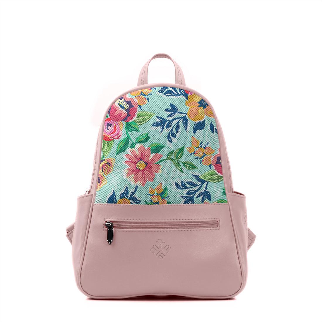 Rose Vivid Backpack Cyan Floral - CANVAEGYPT