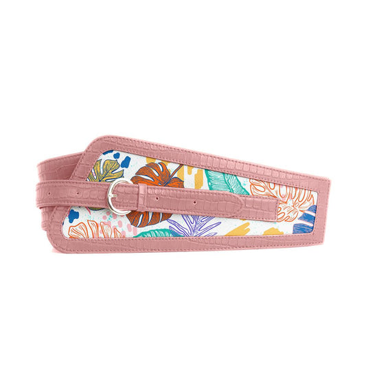 Rose Women's Belt Leafs Pattern - CANVAEGYPT
