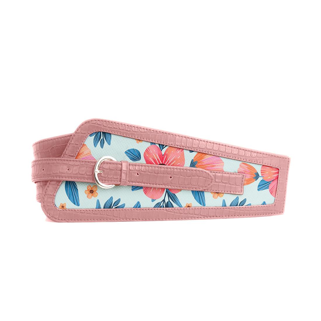 Rose Women's Belt Red Flower - CANVAEGYPT