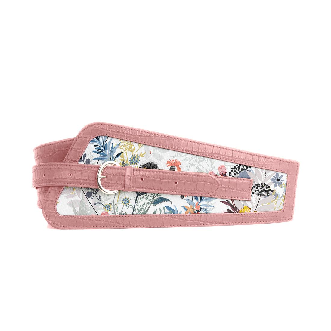 Rose Women's Belt White Floral - CANVAEGYPT