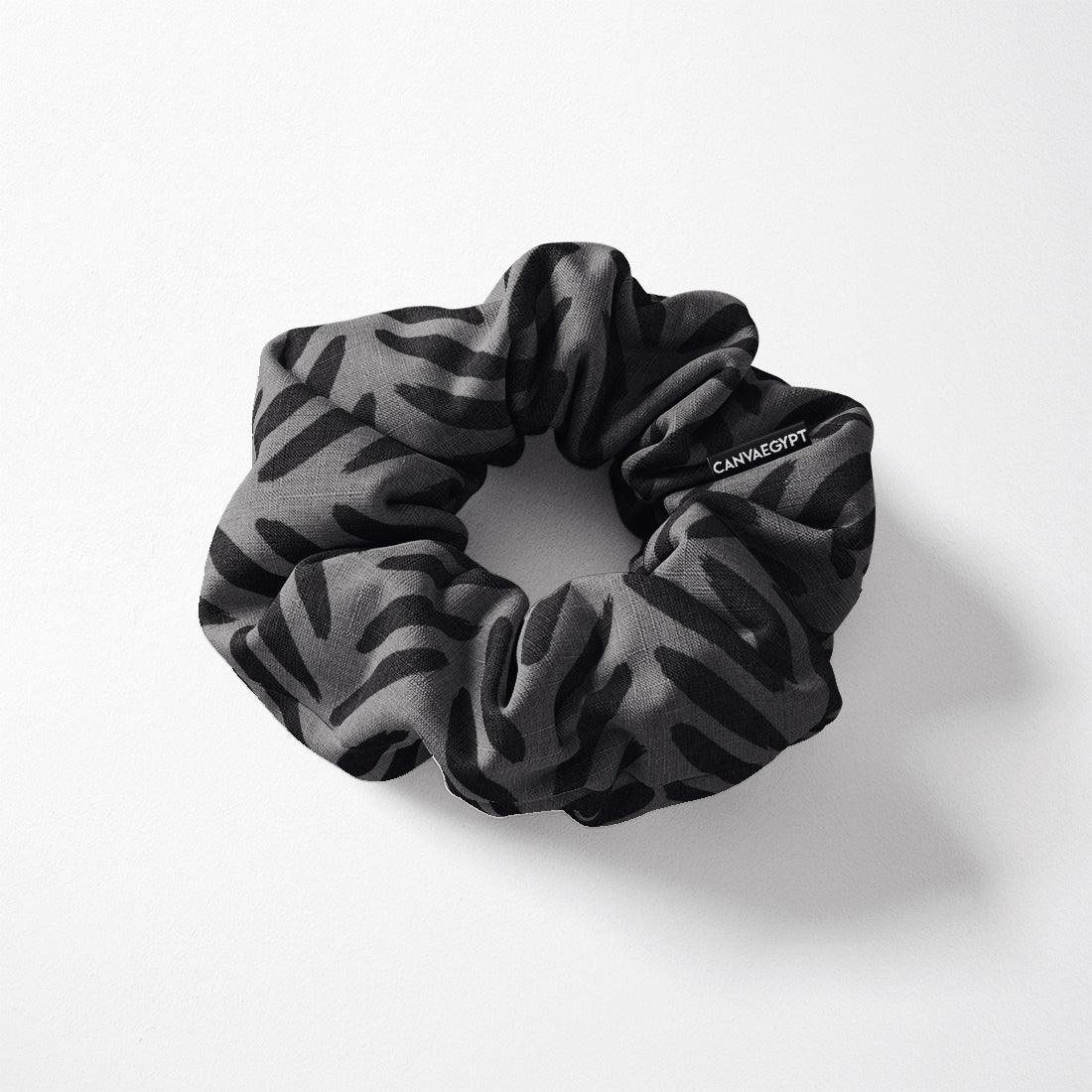 Scrunchie Black Spotted - CANVAEGYPT