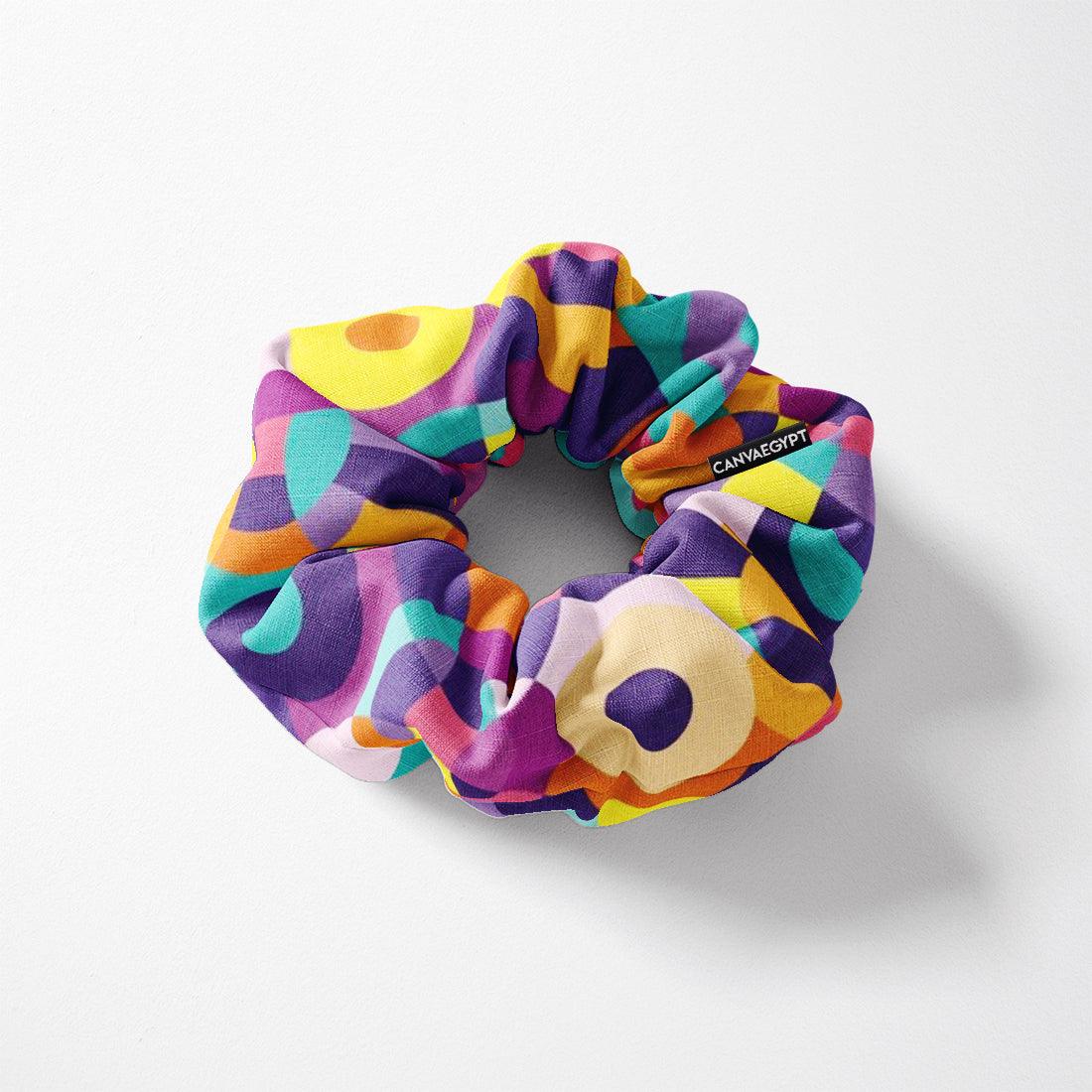 Scrunchie Colorful Circles - CANVAEGYPT