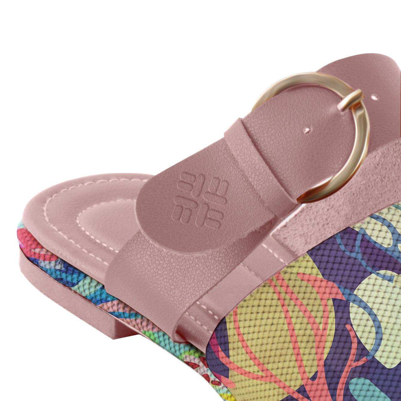 Rose Buckle Slide Slipper Roses - CANVAEGYPT