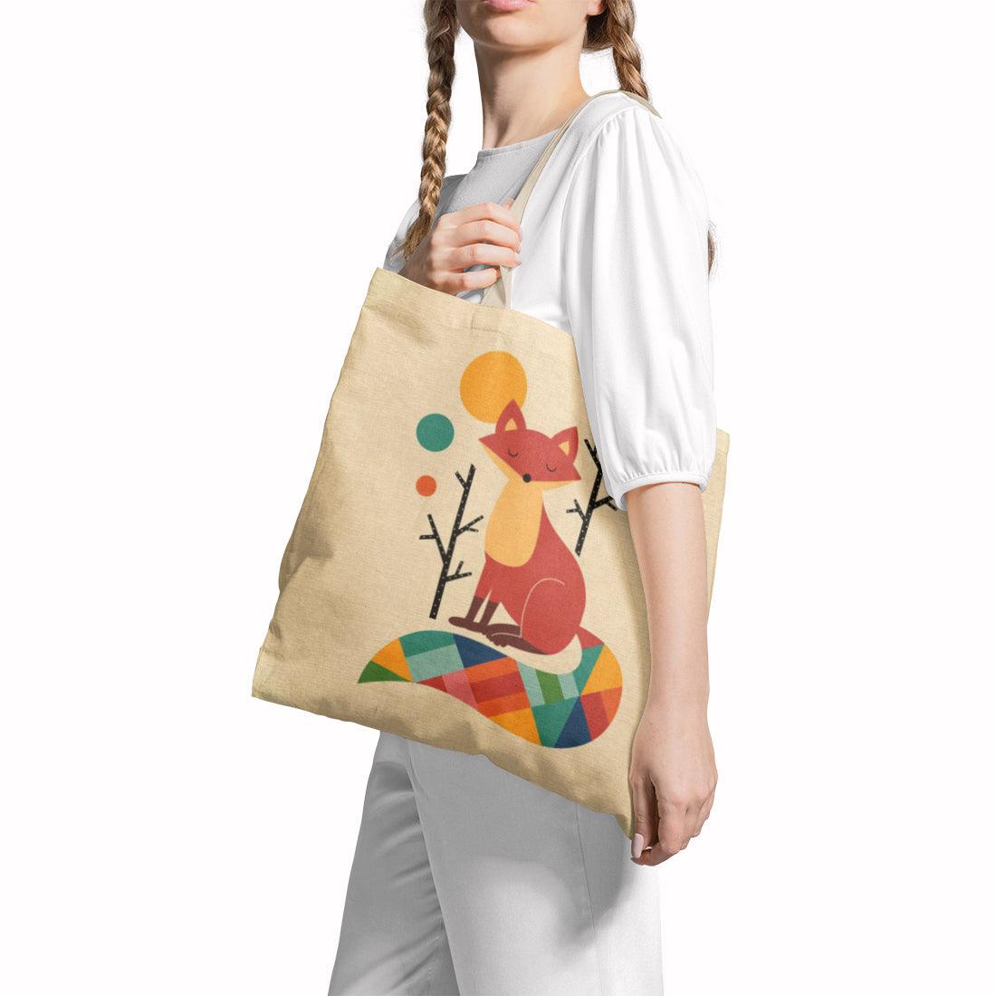 Tote Bag Cute Fox - CANVAEGYPT