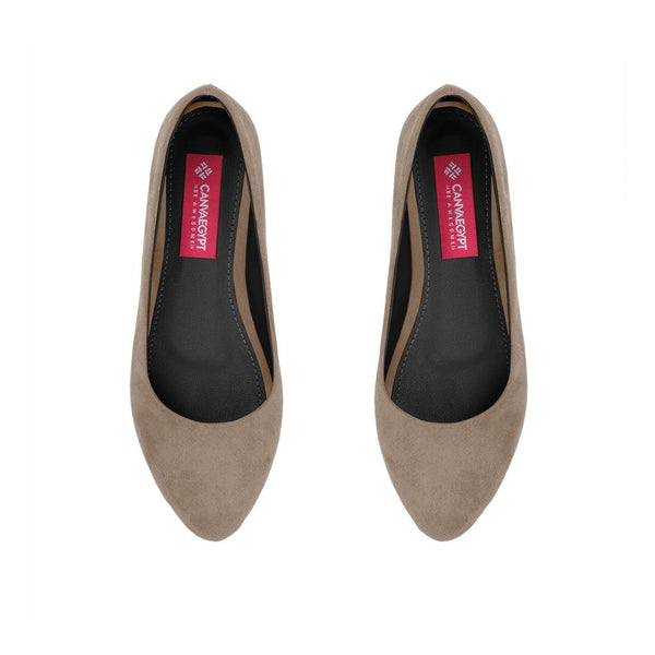 Tan Solid Round Toe - CANVAEGYPT