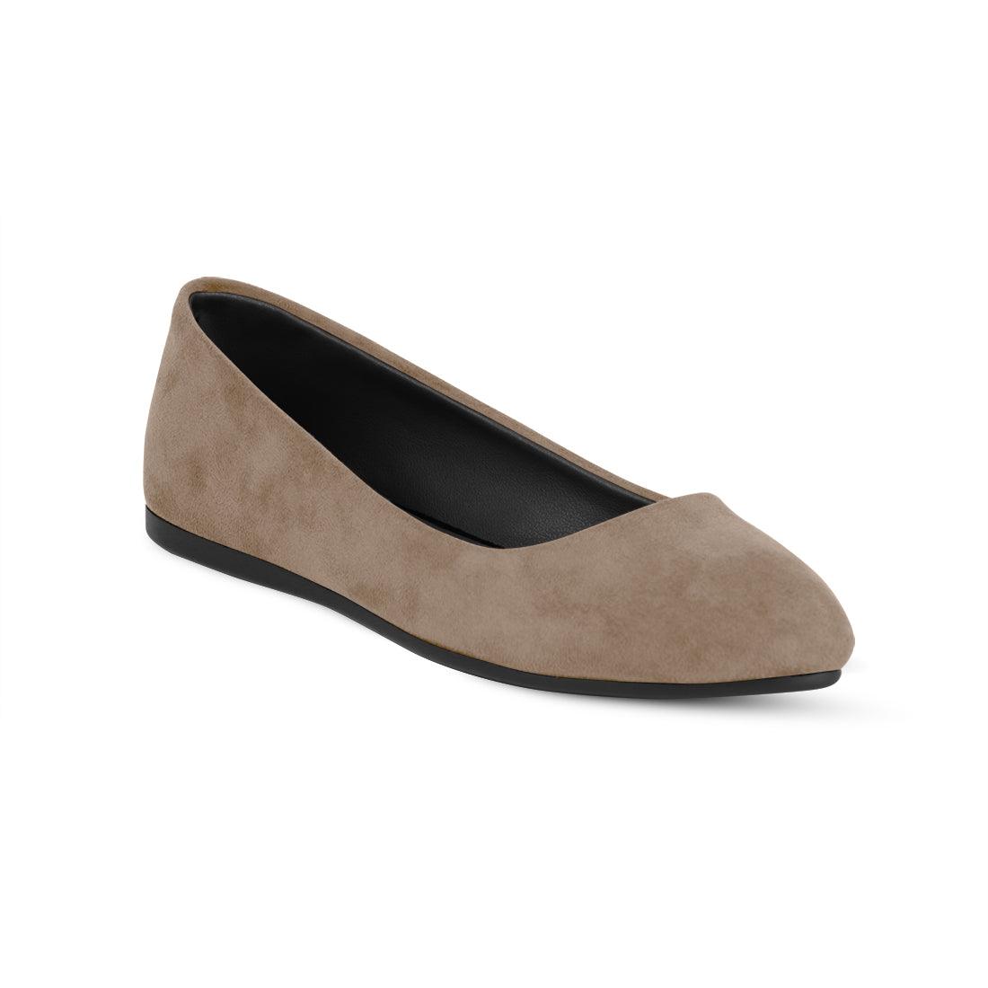 Tan Solid Round Toe - CANVAEGYPT