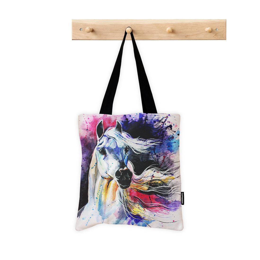 ToteBag Arabian White Horse - CANVAEGYPT