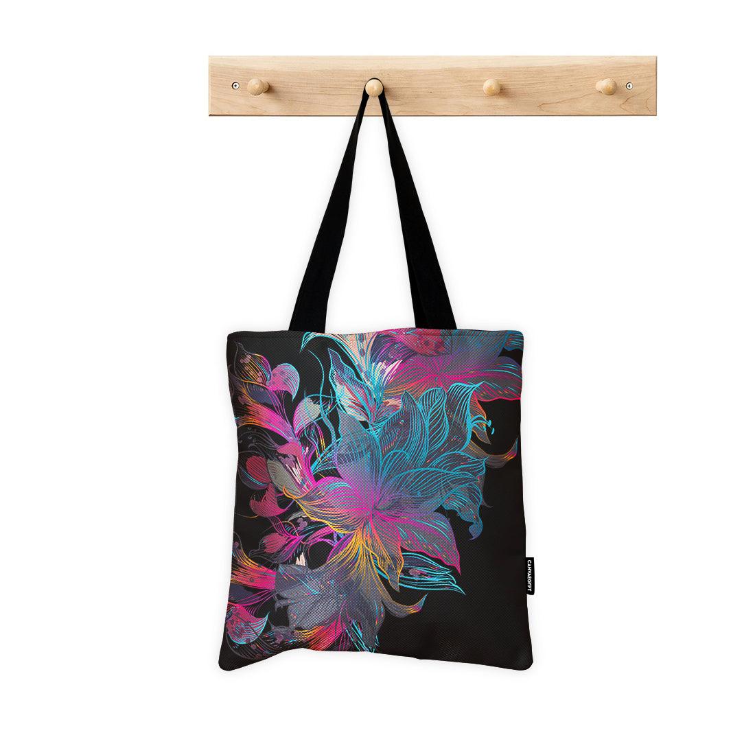 ToteBag Blue Floral - CANVAEGYPT