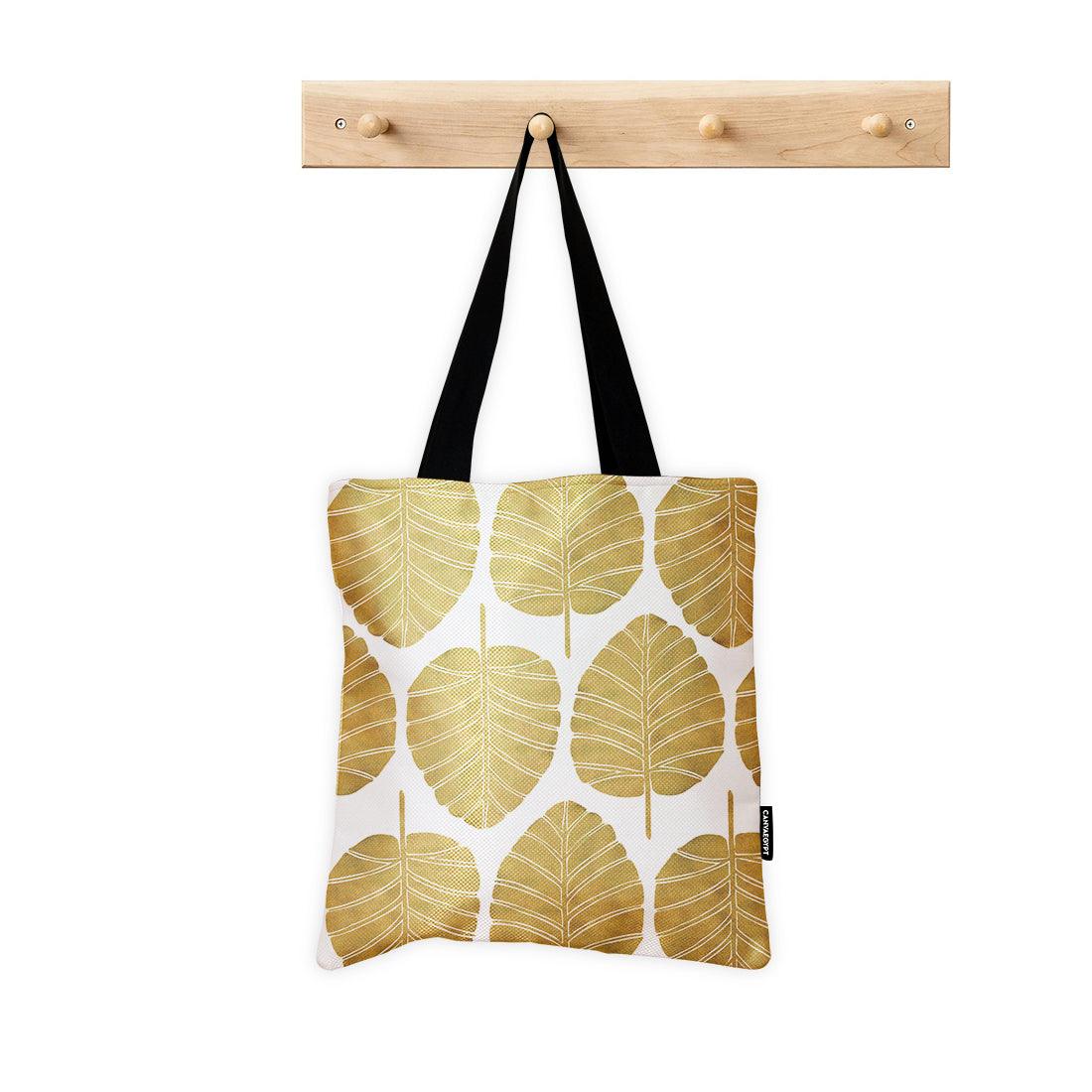 ToteBag Gold Alocasia - CANVAEGYPT