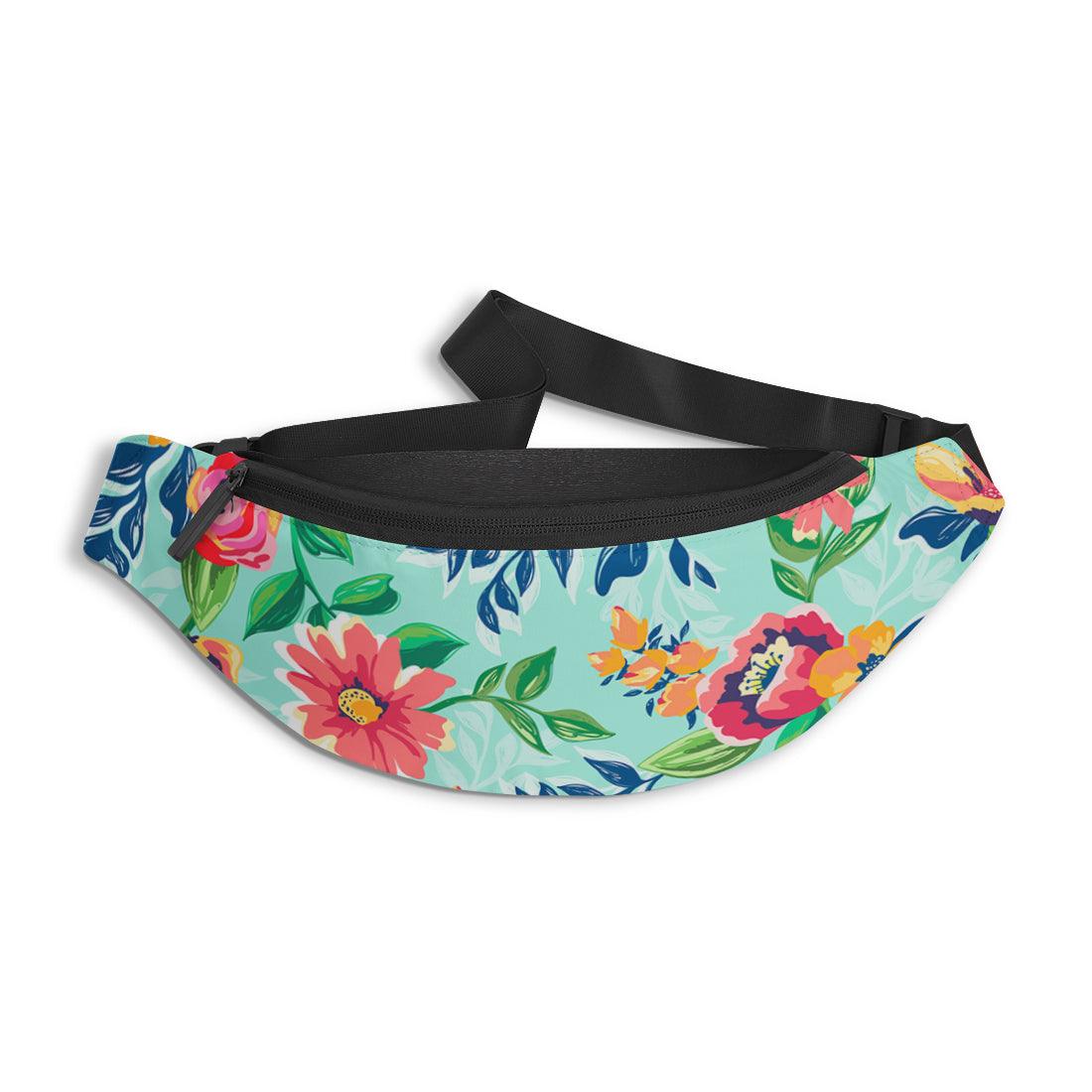 Waist Bag Cyan Floral - CANVAEGYPT