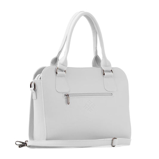 White Travel Hobo Bag Floral - CANVAEGYPT