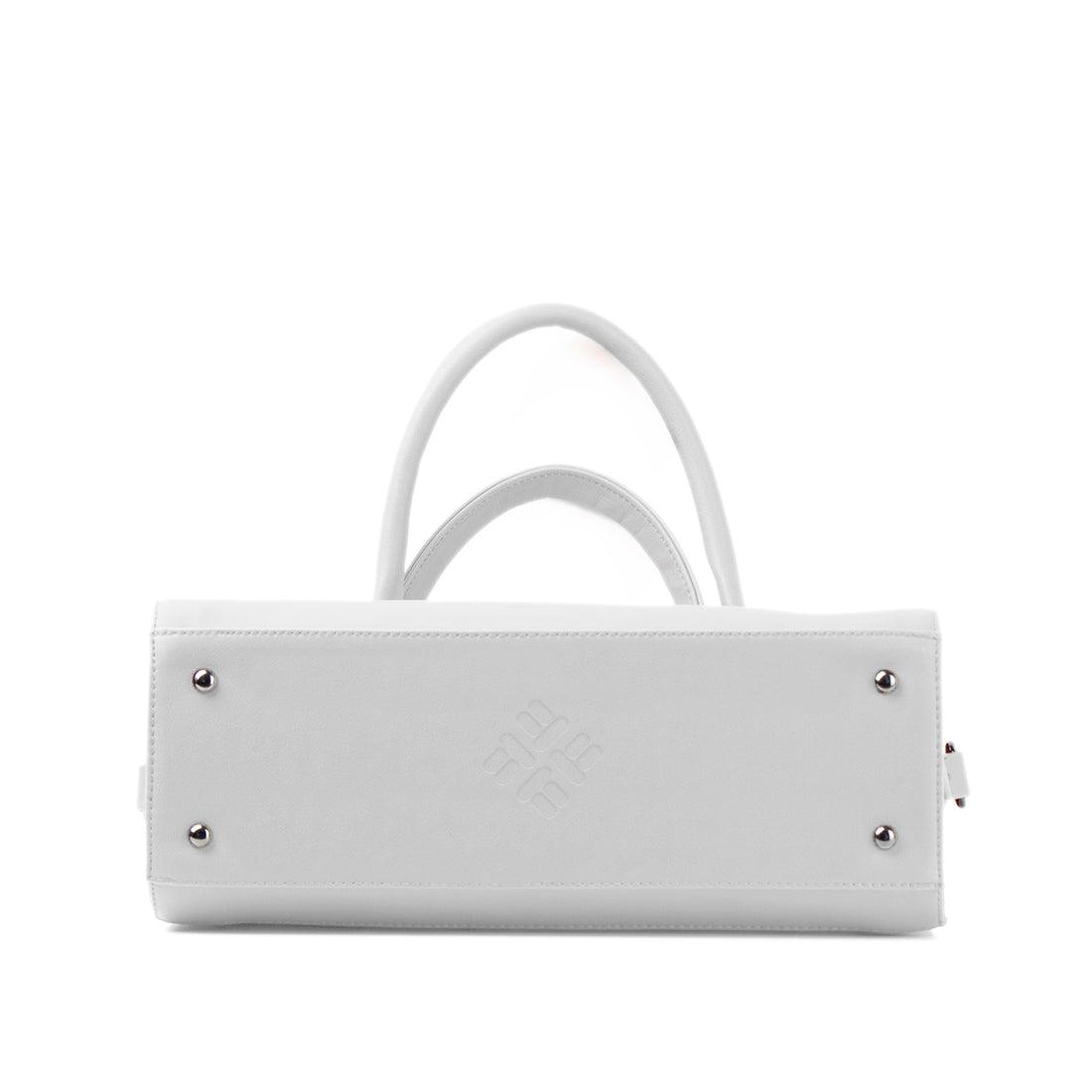 White Travel Hobo Bag Texture
