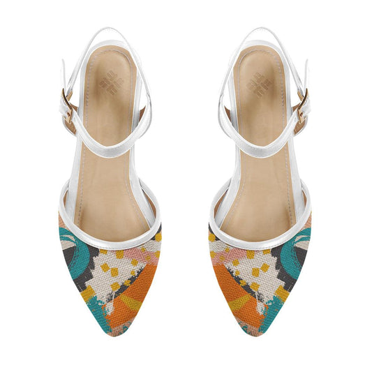 White Closed Strap Sandal Brushes - CANVAEGYPT