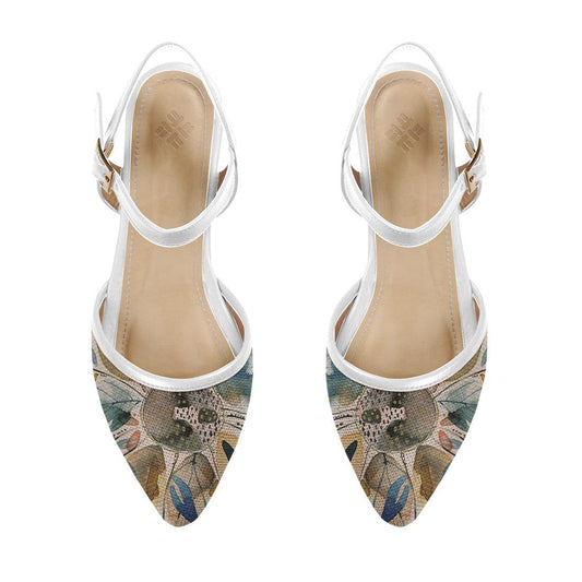 White Closed Strap Sandal Gold Stars - CANVAEGYPT