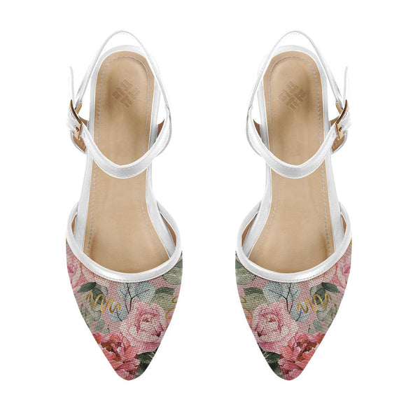 White Closed Strap Sandal Watercolor gentle - CANVAEGYPT
