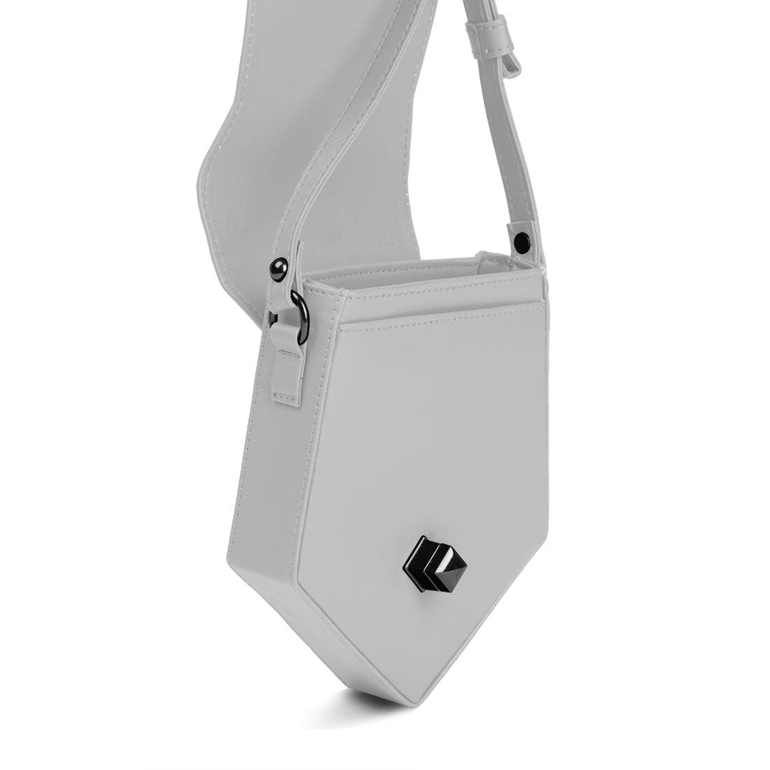 White Triangles Crossbag Purple Floral - CANVAEGYPT