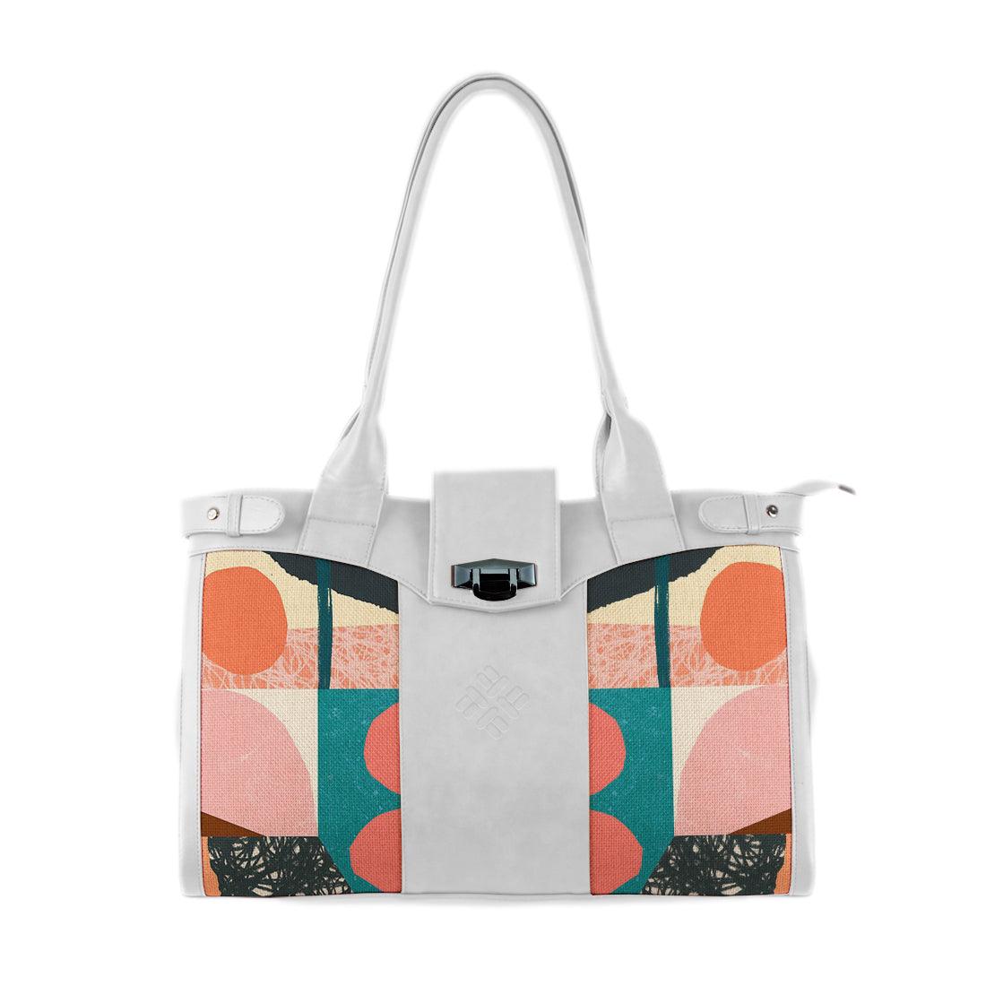 White Double Handle Large Bag Art - CANVAEGYPT