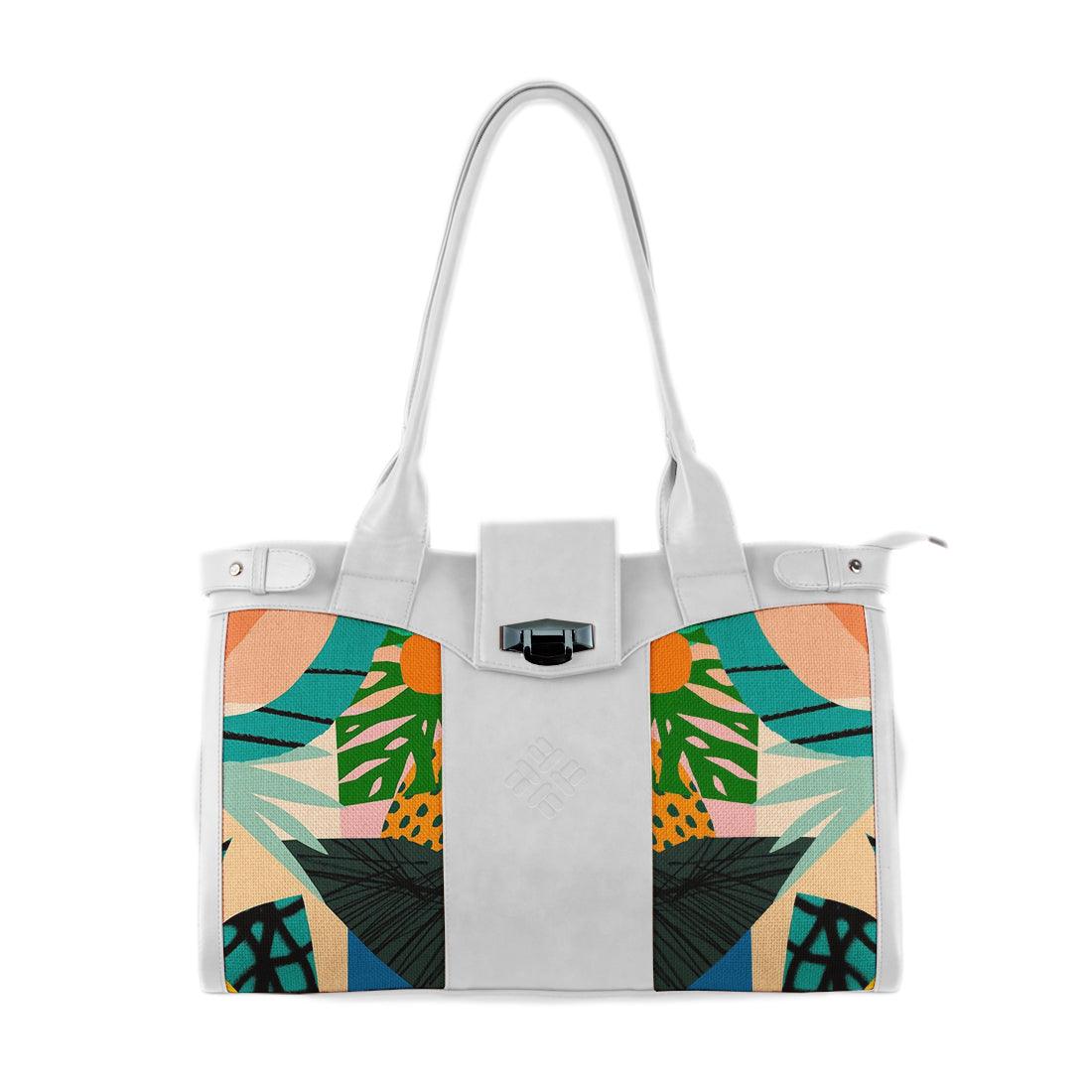 White Double Handle Large Bag Garden - CANVAEGYPT