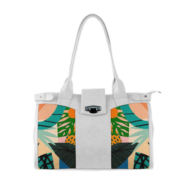 White Double Handle Large Bag Garden - CANVAEGYPT