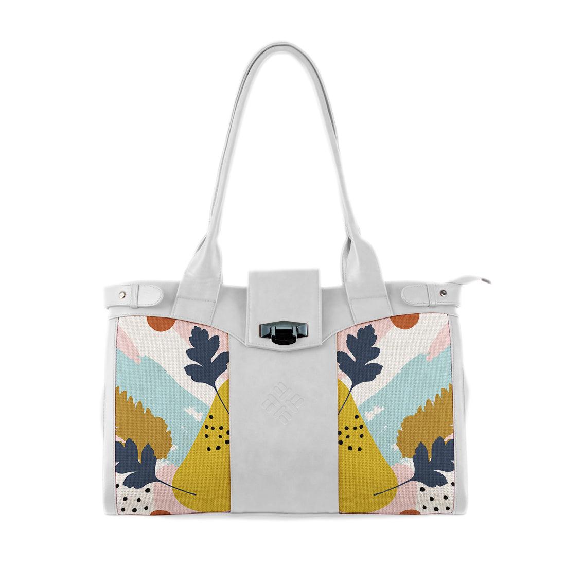 White Double Handle Large Bag Pattern - CANVAEGYPT