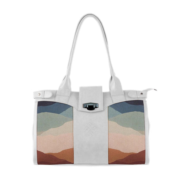 White Double Handle Large Bag Touching - CANVAEGYPT