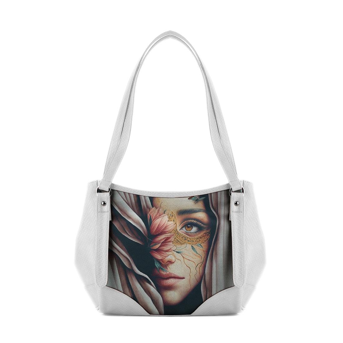 White Leather Tote Bag Beauty - CANVAEGYPT